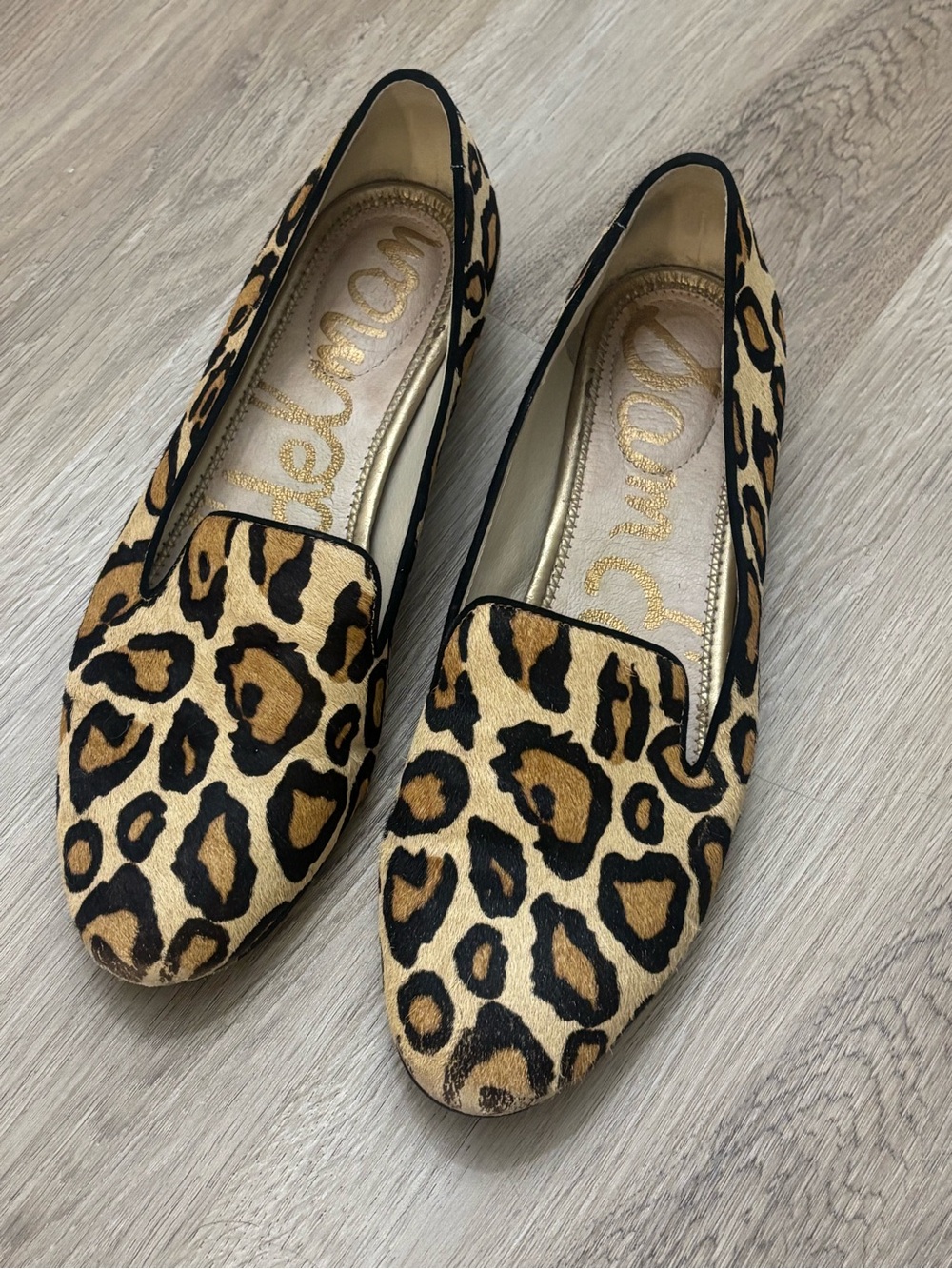 Sam Edelman Jordy Leopard Calf Hair Loafers Flats Women’s 9M